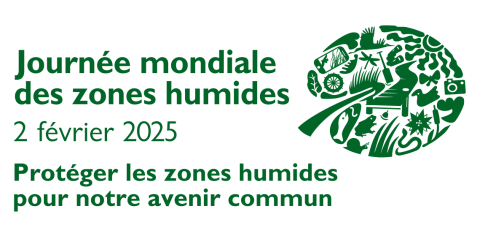 Logo de la Journée mondiale des zones humides 2025.